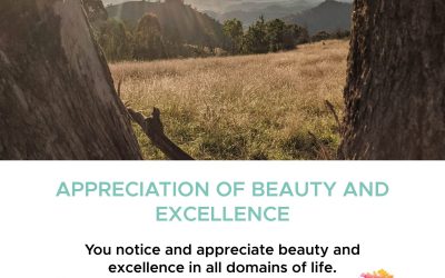 Character Strength – Appreciation of Beauty and Excellence