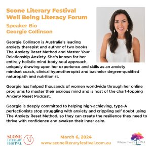 Scone Literacy Festival Speaker Bio – Introducing Georgie Collinson