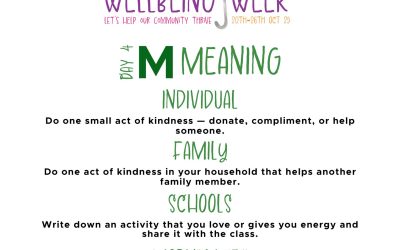 Wellbeing Week Day 4 – M for Meaning