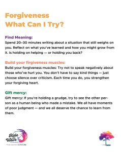 Forgiveness – What Can I Try?