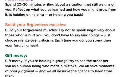 Forgiveness – What Can I Try?